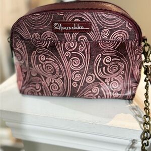 Anuschka Pink Swirl Cosmetic Bag